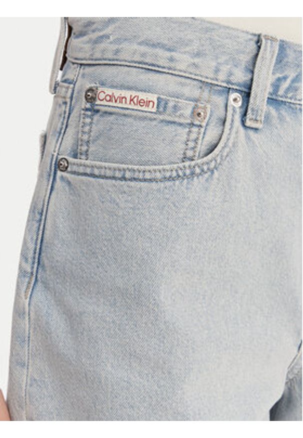 Calvin Klein Jeans Szorty jeansowe LV047F673G Czarny Loose Fit. Kolor: czarny. Materiał: bawełna