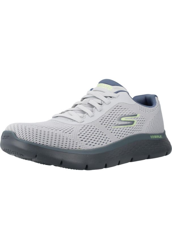 skechers - Kapcie SKECHERS GO WALK FLEX Szary. Kolor: szary. Materiał: tkanina. Model: Skechers Sport. Sport: turystyka piesza