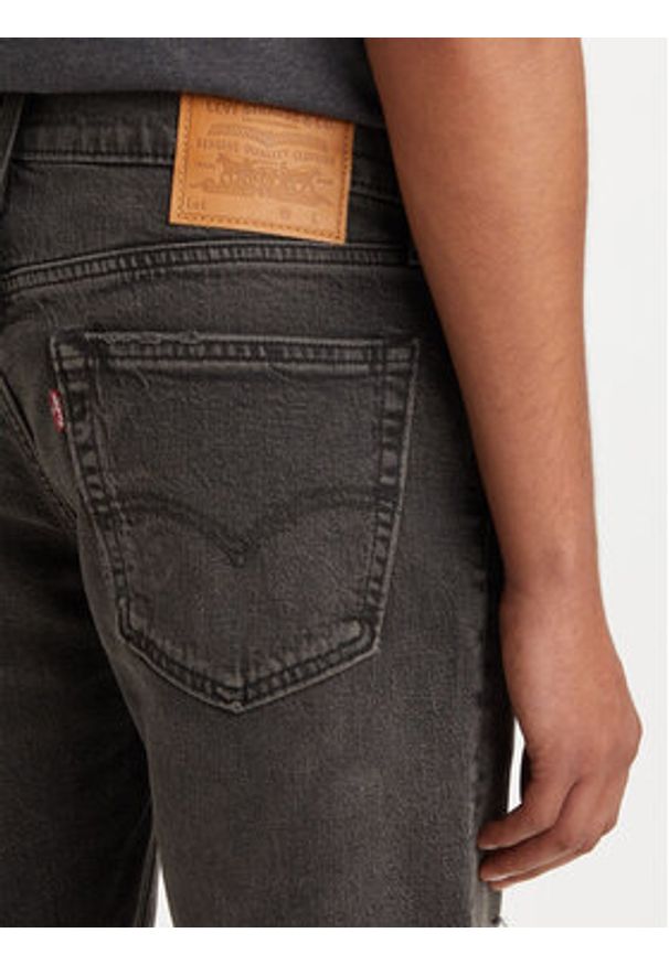 Levi's® Szorty jeansowe 398640099 Czarny Straight Fit. Kolor: czarny. Materiał: bawełna, jeans