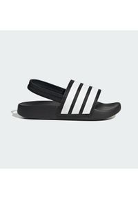 Adidas - Klapki adilette Estrap Kids. Okazja: na plażę. Kolor: biały, wielokolorowy, czarny