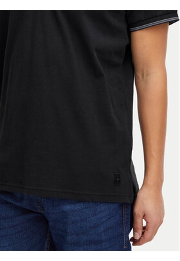 Blend Polo 20716474 Czarny Regular Fit. Typ kołnierza: polo. Kolor: czarny. Materiał: bawełna