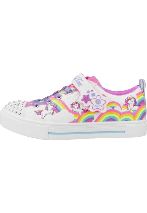 skechers - Tenisówki Skechers Model Twinkle Toes: Twinkle Spark Kolor Biały. Kolor: biały. Materiał: syntetyk, tkanina. Model: Skechers Sport. Sport: turystyka piesza