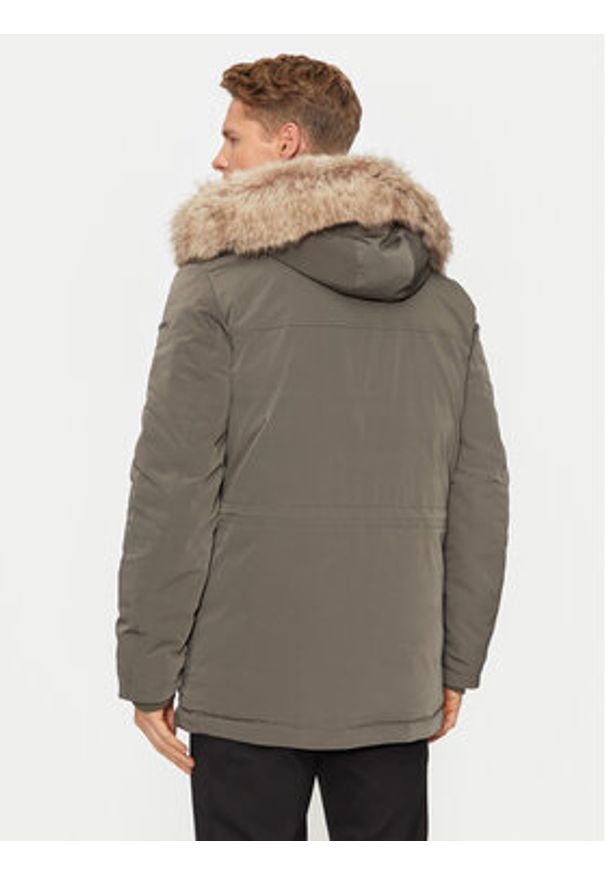 Geox Parka Sandford M4628F T3148 F3269 Zielony Regular Fit. Kolor: zielony. Materiał: syntetyk