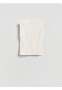 Reserved - Top z wiskozą - złamana biel. Materiał: wiskoza