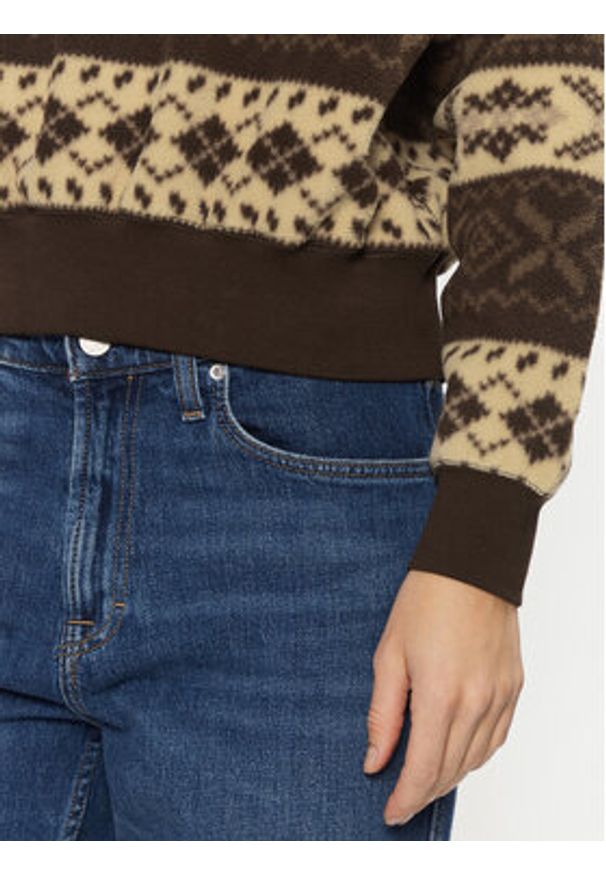 Polo Ralph Lauren Sweter 211947972001 Brązowy Relaxed Fit. Typ kołnierza: polo. Kolor: brązowy. Materiał: syntetyk