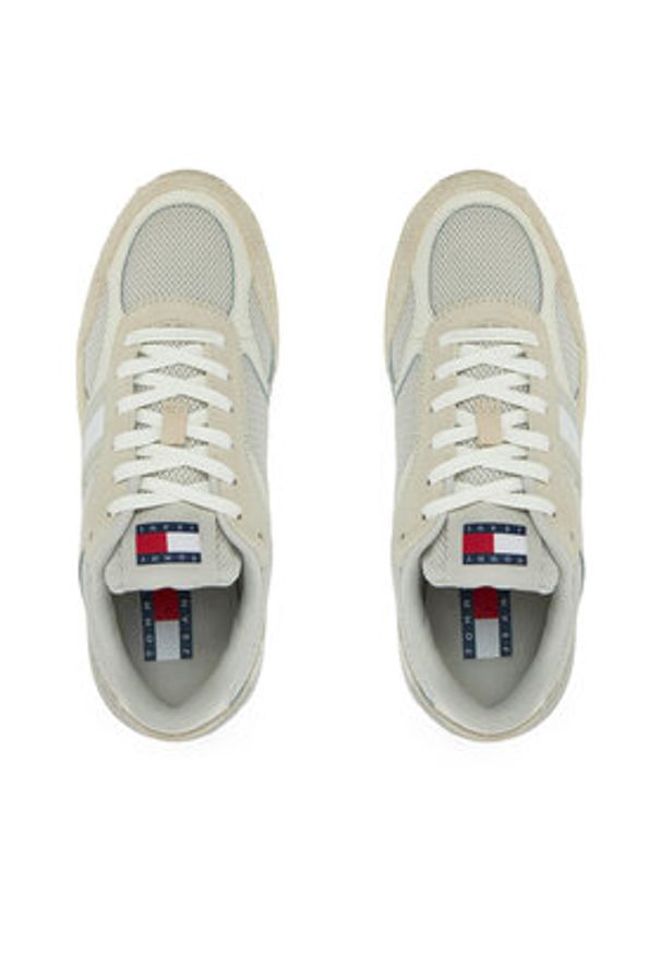 Tommy Jeans Sneakersy EN0EN02743 Beżowy. Kolor: beżowy. Materiał: zamsz, skóra