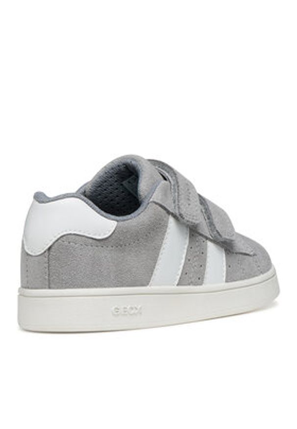 Geox Sneakersy J Eclyper Boy J65LSC 022BC C0579 S Szary. Kolor: szary. Materiał: skóra, zamsz