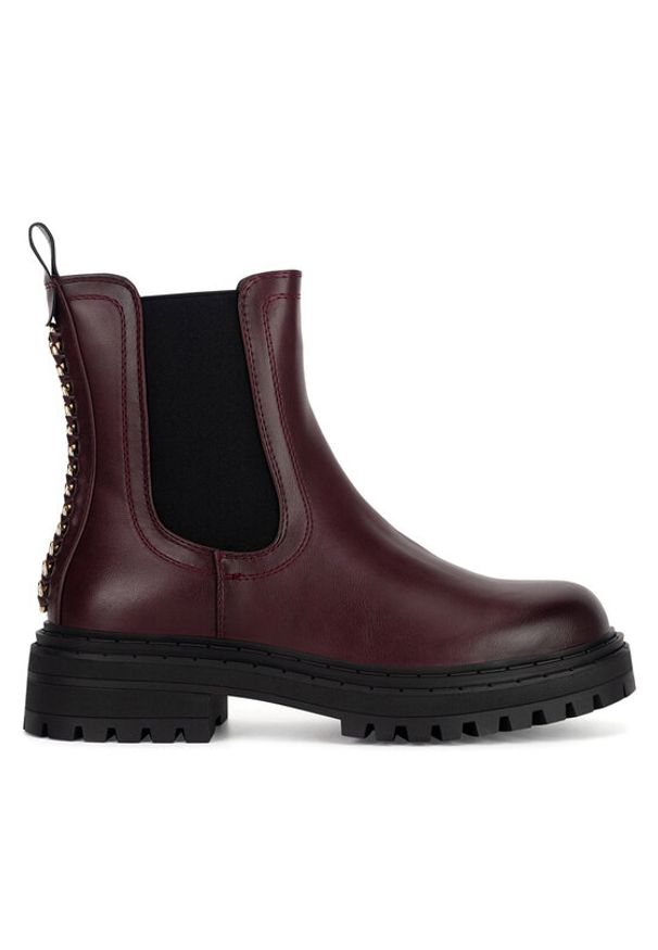 Jenny Fairy Botki HY60208-1 Bordowy. Kolor: czerwony. Materiał: materiał