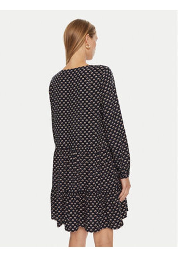 Tatuum Sukienka codzienna Cynthia T2417.203B Granatowy Regular Fit. Okazja: na co dzień. Kolor: niebieski. Materiał: wiskoza. Typ sukienki: proste. Styl: casual