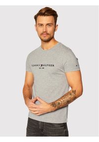 TOMMY HILFIGER - Tommy Hilfiger T-Shirt Core Logo Tee MW0MW11465 Szary Slim Fit. Kolor: szary. Materiał: bawełna #1