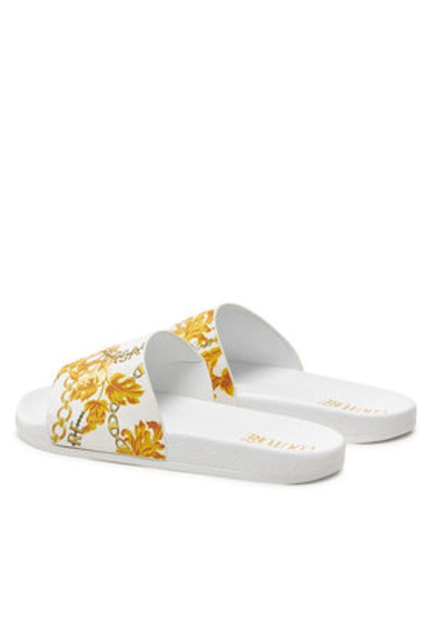 Versace Jeans Couture Klapki 77VA3SQ3 ZS834 Biały. Kolor: biały