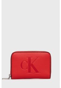 Calvin Klein Jeans portfel damski kolor czerwony. Kolor: czerwony #1