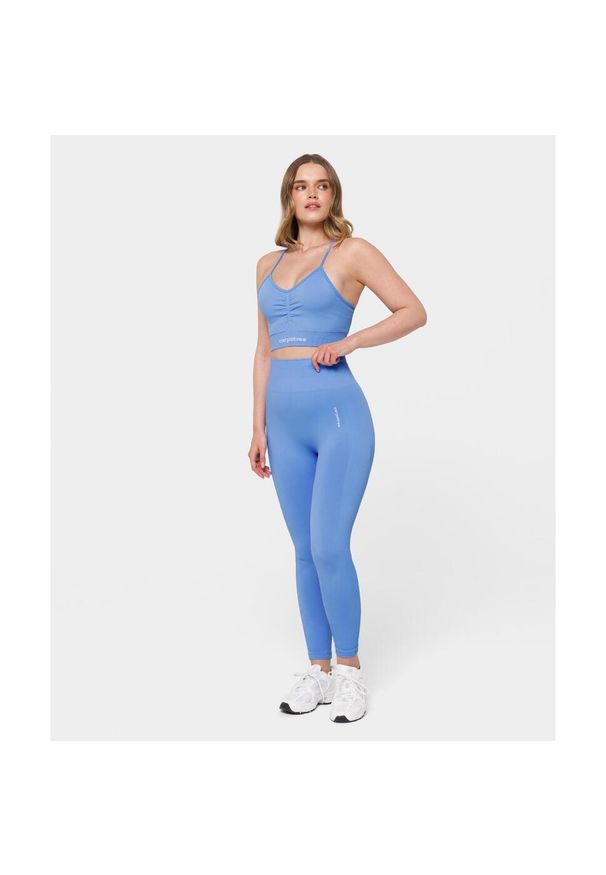 Legginsy bezszwowe Carpatree Allure niebieskie. Kolor: niebieski. Sport: fitness