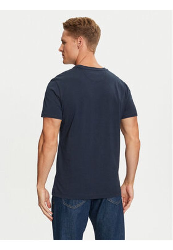 La Martina T-Shirt ZMR322 JS206 Granatowy Regular Fit. Kolor: niebieski. Materiał: bawełna