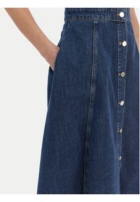 Karl Lagerfeld - KARL LAGERFELD Sukienka jeansowa B1W13037 Niebieski Regular Fit. Typ kołnierza: dekolt w karo. Kolor: niebieski. Materiał: bawełna #4