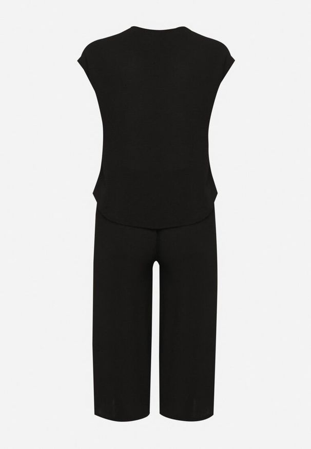 Born2be - Czarny Komplet Bluzka i Szerokie Spodnie Jenoretia. Kolor: czarny