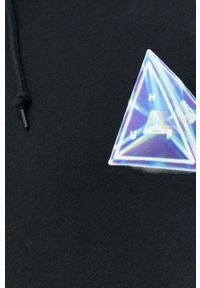 HUF bluza męska kolor czarny z kapturem z nadrukiem. Typ kołnierza: kaptur. Kolor: czarny. Wzór: nadruk #4