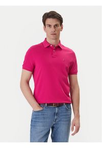 TOMMY HILFIGER - Tommy Hilfiger Polo 1985 MW0MW17770 Różowy Regular Fit. Typ kołnierza: polo. Kolor: różowy. Materiał: bawełna #1
