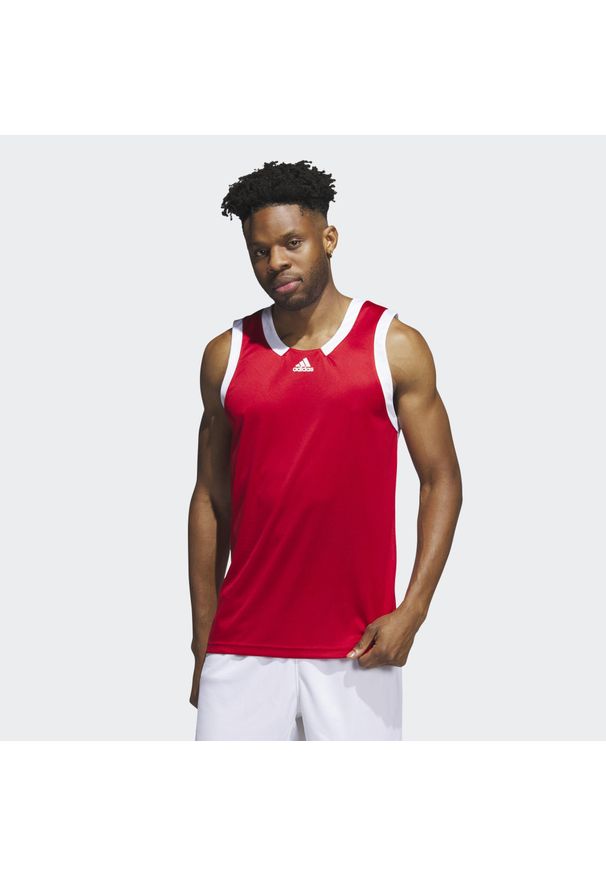 Adidas - Icon Squad Jersey. Kolor: czerwony, biały, wielokolorowy. Materiał: jersey