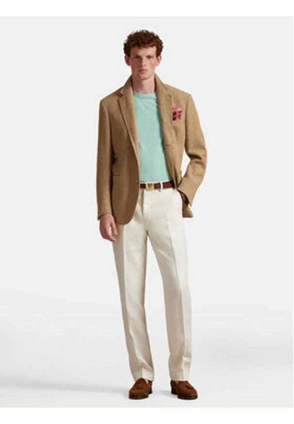 Polo Ralph Lauren T-Shirt 710671438507 Zielony Custom Slim Fit. Typ kołnierza: polo. Kolor: zielony. Materiał: bawełna