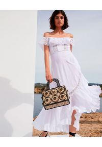CHARO RUIZ IBIZA - Asymetryczna sukienka Louise. Kolor: biały. Materiał: bawełna, koronka. Wzór: koronka. Typ sukienki: asymetryczne #5