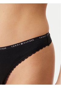 TOMMY HILFIGER - Tommy Hilfiger Komplet 3 par stringów UW0UW05954 Czarny. Kolor: czarny. Materiał: bawełna #6