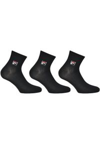 Skarpetki ponad kostę unisex Fila 3 pary. Kolor: czarny. Sport: turystyka piesza