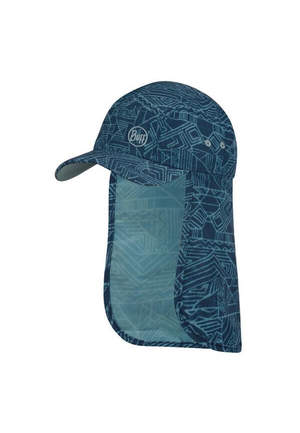 Buff - Czapka sahara cap kids z nakarcznikiem ochrona UVP50 dla dzieci. Kolor: niebieski