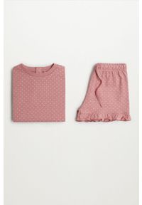 Mango Kids - Piżama dziecięca Dotti 80-104 cm. Kolor: różowy. Materiał: bawełna, materiał, dzianina #4