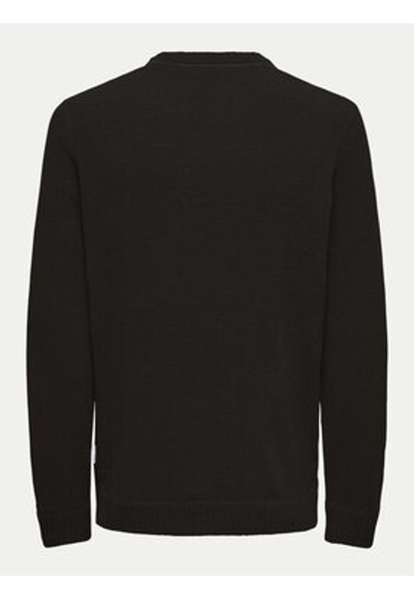 Only & Sons Sweter Sethan 22029788 Czarny Regular Fit. Kolor: czarny. Materiał: syntetyk