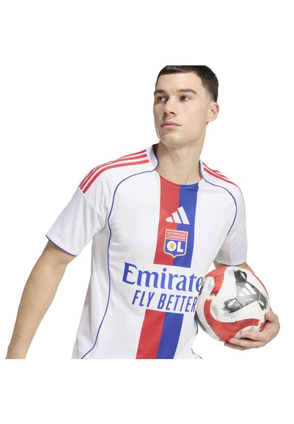 Adidas - Oficjalna koszulka piłkarska ADIDAS Olympique Lyonnais 25/26 domowa. Sport: piłka nożna
