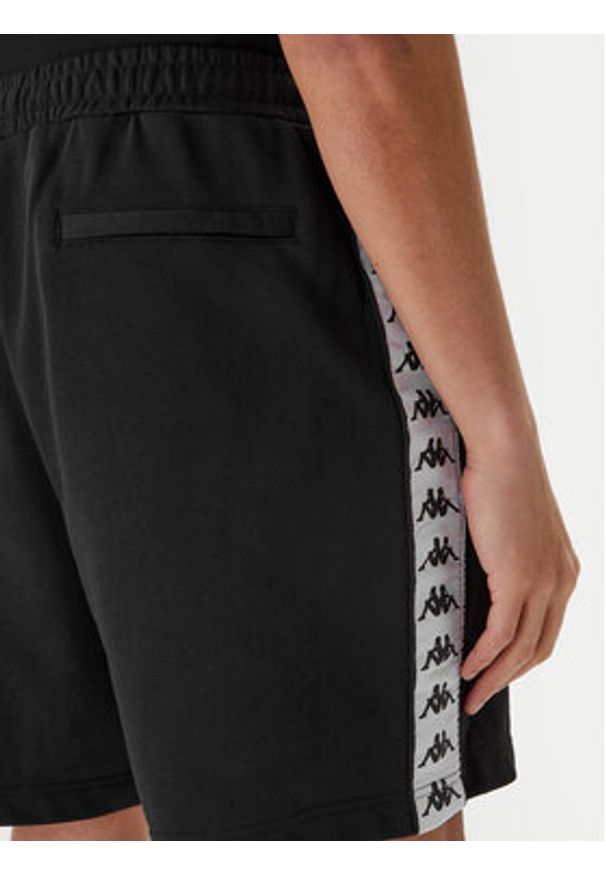 Kappa Szorty sportowe Banda Oviedo 351S77W Czarny Comfort Fit. Kolor: czarny. Materiał: bawełna. Styl: sportowy