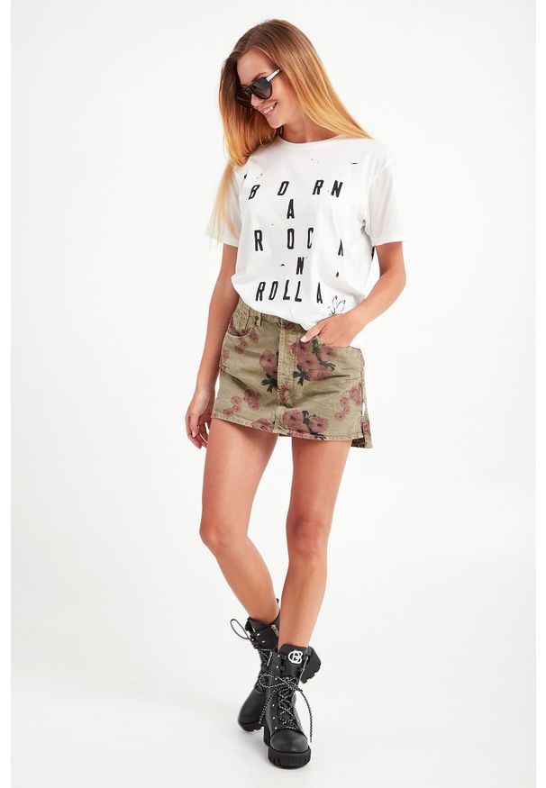 SPÓDNICA JEANSOWA ONETEASPOON. Materiał: jeans. Styl: klasyczny