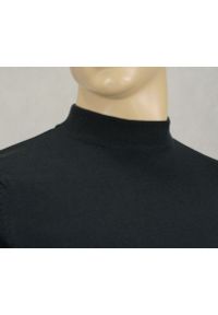 Półgolf Granatowy Bawełniany - Brave Soul - Prosty Krój, Klasyczny, Męski. Kolor: niebieski. Materiał: bawełna. Sezon: zima, jesień. Styl: klasyczny #2