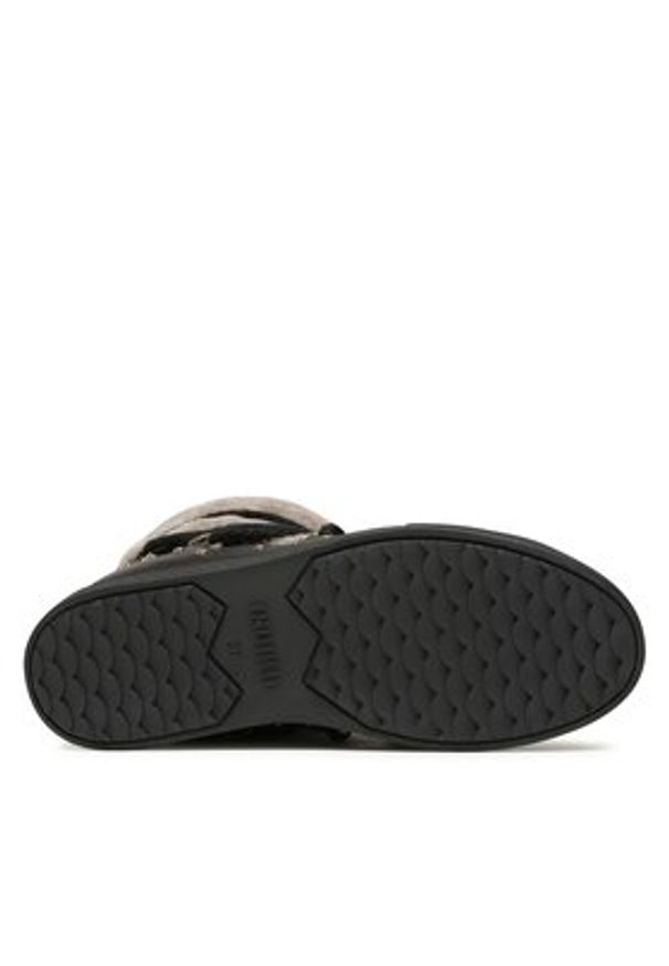 Inuikii Śniegowce Curly Rock 75102-076 Szary. Kolor: szary. Materiał: materiał. Styl: rockowy