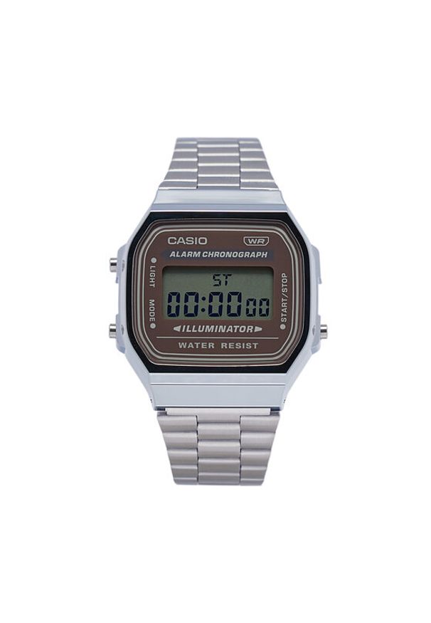 Casio Zegarek A168WA-5AYES Srebrny. Kolor: srebrny