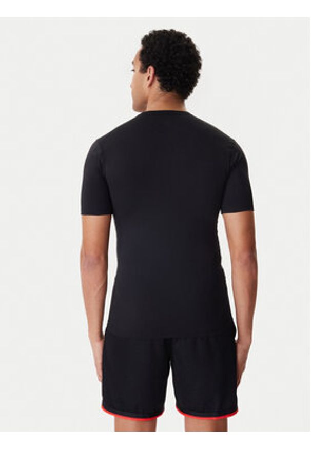 Reebok Koszulka techniczna RK25599CCM Czarny Slim Fit. Kolor: czarny. Materiał: syntetyk