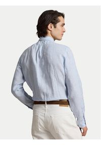 Polo Ralph Lauren Koszula 710B15594005 Niebieski jasny Custom Fit. Typ kołnierza: polo. Kolor: niebieski. Materiał: len #2