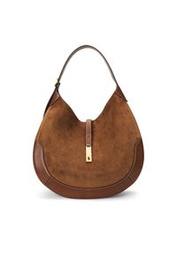 Polo Ralph Lauren Torebka 428938748001 Brązowy. Kolor: brązowy. Materiał: skórzane, zamszowe