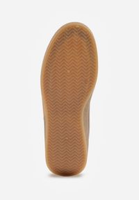 Renee - Brązowe Tenisówki Typu Sneakeriny Zapinane Paskiem na Rzep Gelinea. Okazja: na co dzień. Zapięcie: rzepy. Kolor: brązowy. Materiał: materiał, jeans. Styl: sportowy, retro, casual #4