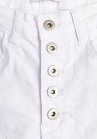 Born2be - Białe Jeansy Skinny na Guziki Arru. Stan: podwyższony. Kolor: biały #4