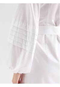 Guess Sukienka koszulowa Tina W3GK0C WAF10 Biały Regular Fit. Kolor: biały. Materiał: bawełna. Typ sukienki: koszulowe