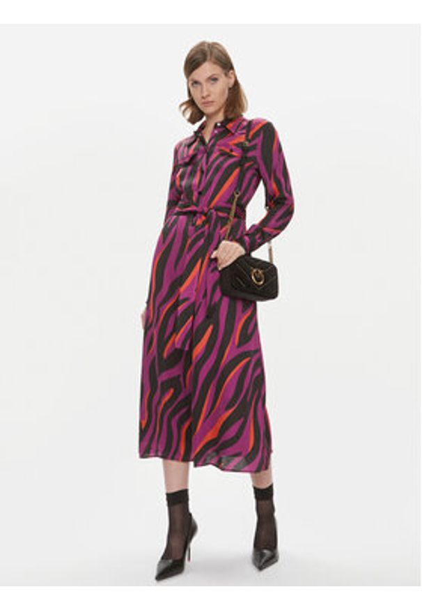 Pinko Sukienka koszulowa Assente 100909 A1B7 Różowy Regular Fit. Kolor: różowy. Materiał: wiskoza. Typ sukienki: koszulowe