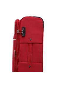 Wittchen - Duża walizka miękka z błyszczącym suwakiem z przodu czerwona. Kolor: czerwony. Materiał: poliester. Styl: wakacyjny, elegancki #3