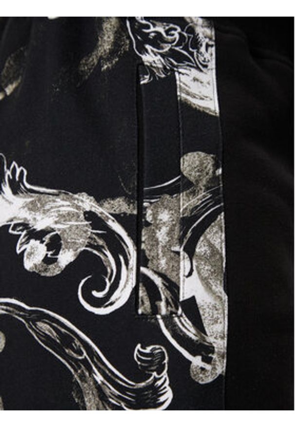 Versace Jeans Couture Spodnie dresowe 76GAA3C0 Czarny Regular Fit. Kolor: czarny. Materiał: bawełna