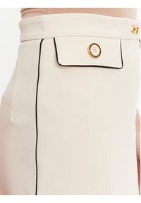 Elisabetta Franchi Spódnica mini GO-T03-51E2 Écru Regular Fit. Materiał: syntetyk #5
