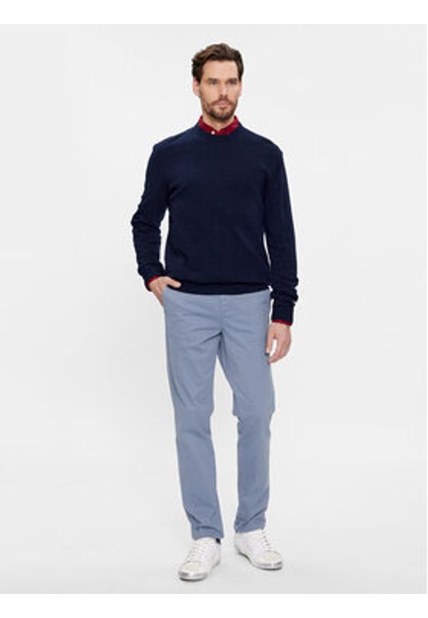 United Colors of Benetton - United Colors Of Benetton Sweter 1002U1G34 Granatowy Regular Fit. Kolor: niebieski. Materiał: wełna