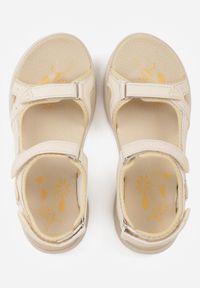 Born2be - Ciemnobeżowe Sportowe Sandały ze Skórzaną Wkładką Corolenia. Okazja: na co dzień, na spacer. Kolor: beżowy. Materiał: skóra. Sezon: lato. Styl: sportowy #2