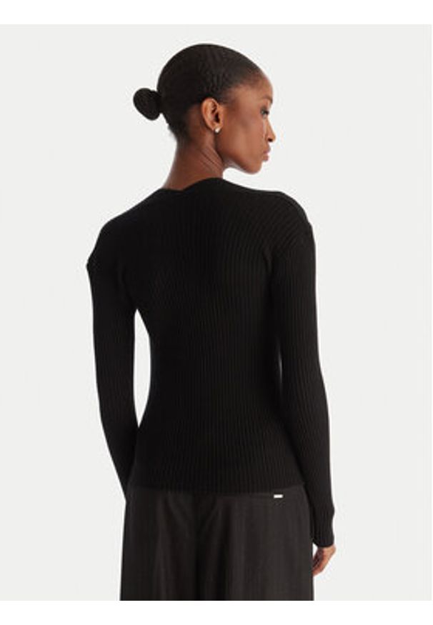 ACCESS FASHION Sweter 54-8048 Czarny Slim Fit. Kolor: czarny. Materiał: syntetyk