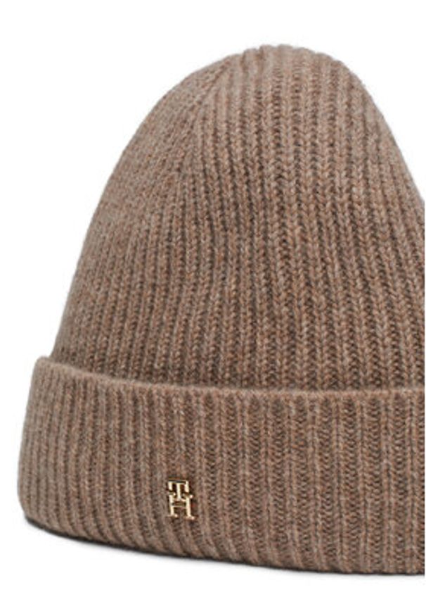 TOMMY HILFIGER - Tommy Hilfiger Czapka AW0AW16623 Beżowy. Kolor: beżowy. Materiał: materiał, kaszmir
